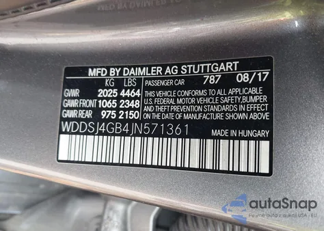 2018 Mercedes-Benz Cla 250 4Matic из США, поврежденный, VIN WDDSJ4GB4JN571361